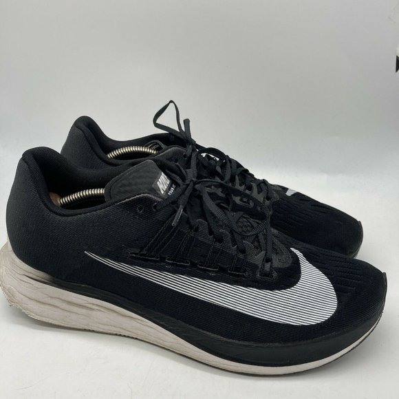 Nike Zoom Fly Mens Running Shoes Black White Size 12 EU 46 - Picture 1 of 12
